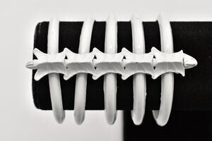 Halloween White Skeleton Rib Cage Spine Cuff Bones Bracelet Gothic Costume BinD